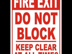 Fire Exit Do Not Block Keep Clear Sign